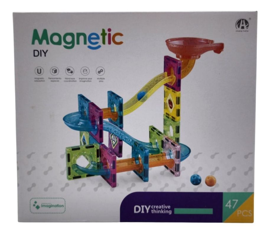 Set De Construccion Magnetico Piezas Magneticas 47 Piezas-1