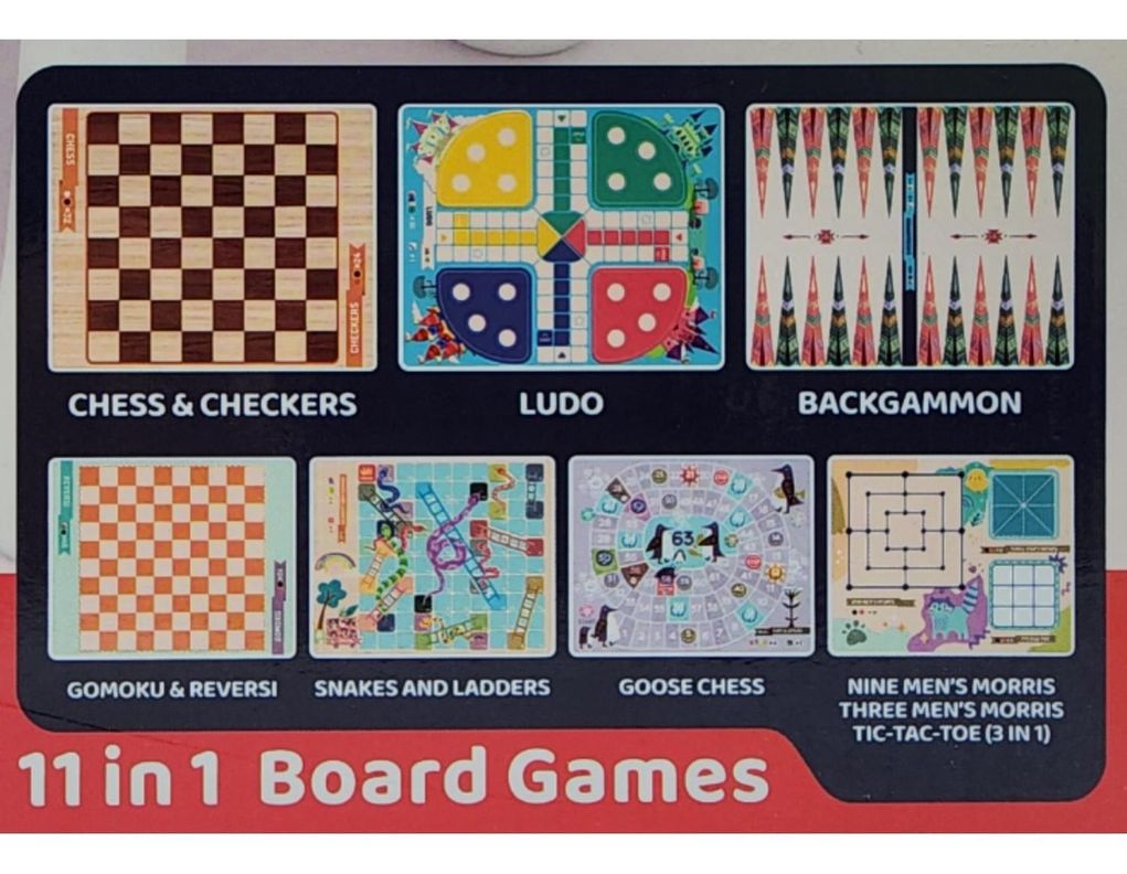 Tablero De Juego 11 En 1 Ajedrez Ludo Serpientes Y Escaleras-5