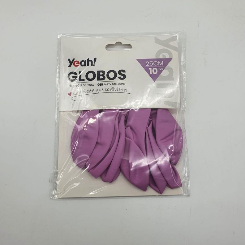 Globos Morado Claro Macaron 10 Unidades Tamaño 25 Cm Fiesta-1