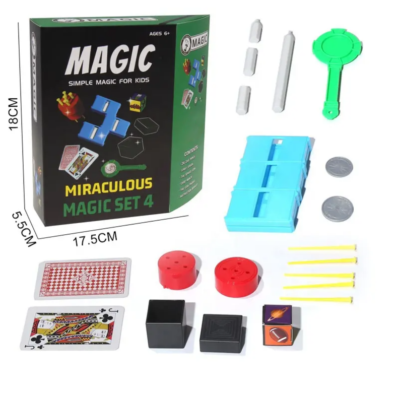 Set Juego De Magia y Trucos Clásico Para Niño Adulto Verde-1