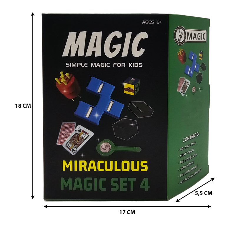 Set Juego De Magia y Trucos Clásico Para Niño Adulto Verde-4