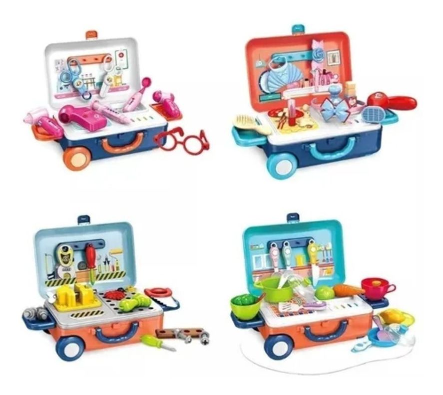 Set Maleta Maletin Infantil Maquilladora Niños Juegos-3