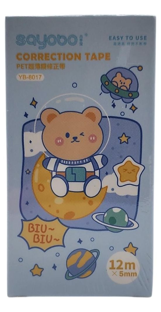 Corrector Cinta Diseño Kawaii Cute Varios Colores 12 Metros-2
