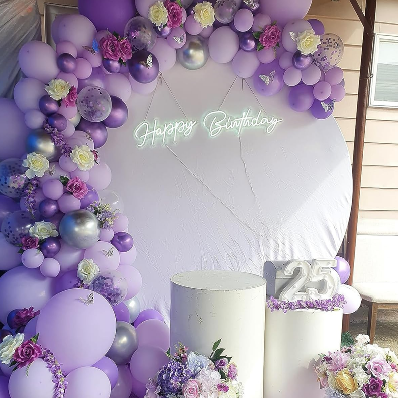 Globos Morado Macaron 50 Unidades Tamaño 25 Cm-6