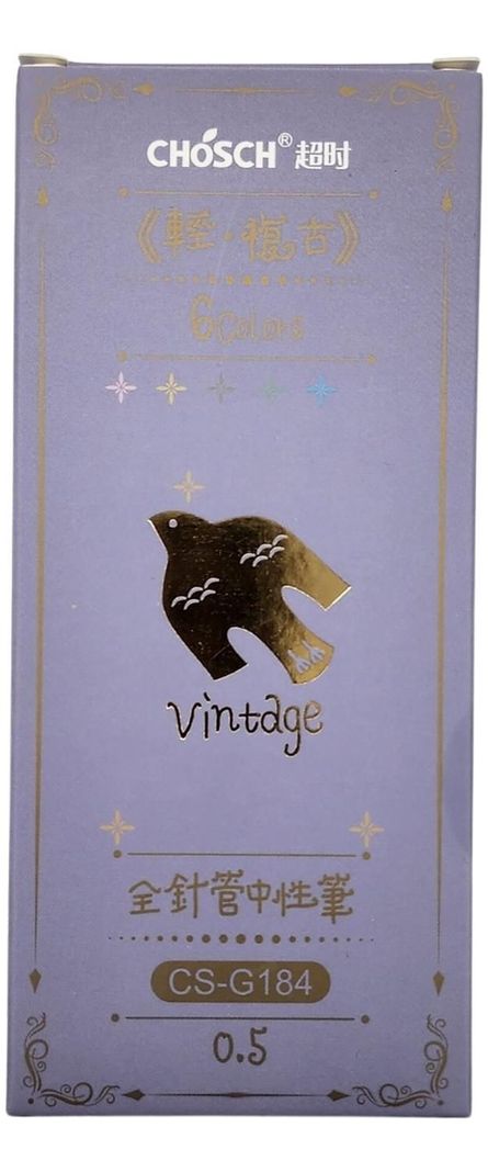Set Lapices Gel Vintage Punta 0.5 Mm Set 6 Colores-2