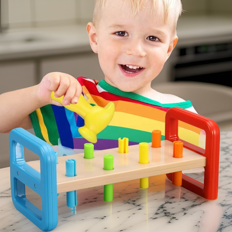Juego Juguete Martillo Para Golpear Motricidad Para Bebes-5
