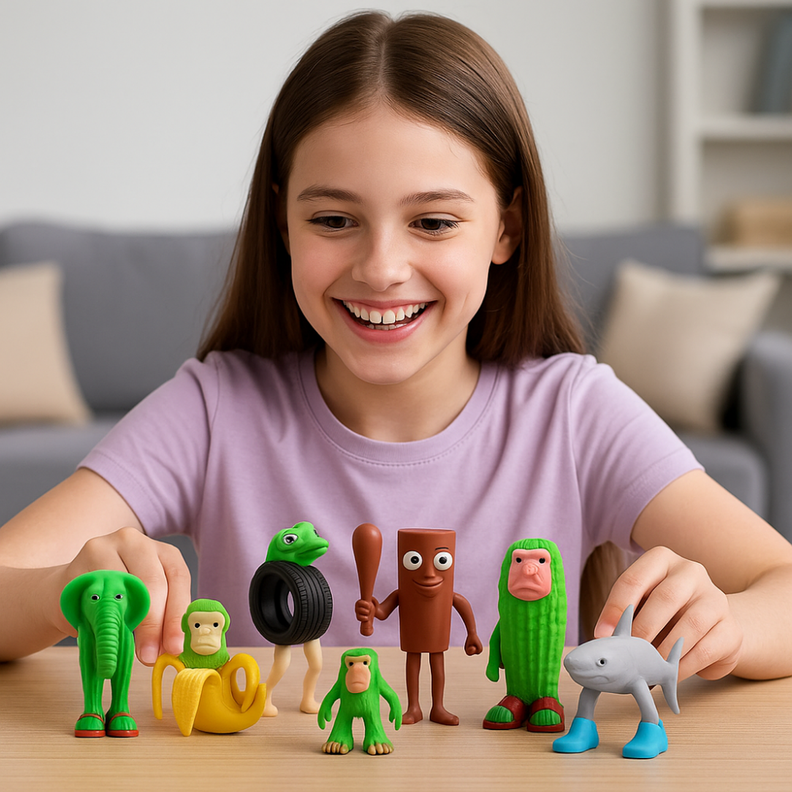 Set 12 Figuras Brainrot Cajita Sorpresa Tralalero Tralala Fliperex