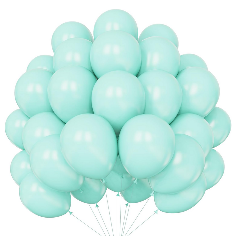 Globos Verde Agua Macaron 10 Unidades Tamaño 25 Cm Fiesta-0