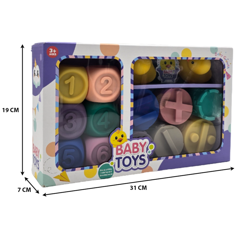 Juguete Didactico Para Bebe Sensorial Apilable Bloques Suave-2