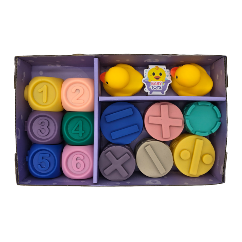 Juguete Didactico Para Bebe Sensorial Apilable Bloques Suave-5