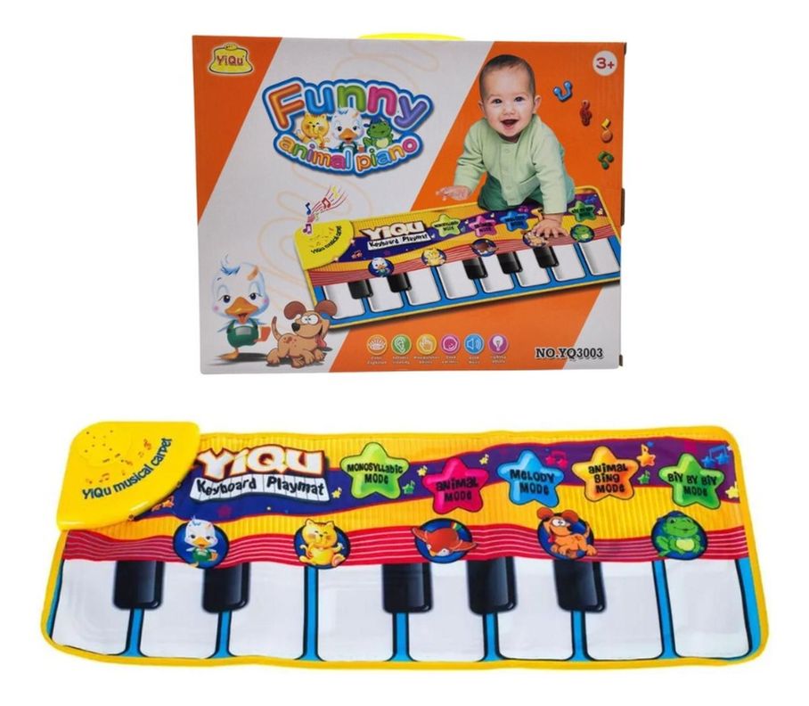 Alfombra Musical Piano Animal Para Bebe Juega Y Aprende-0