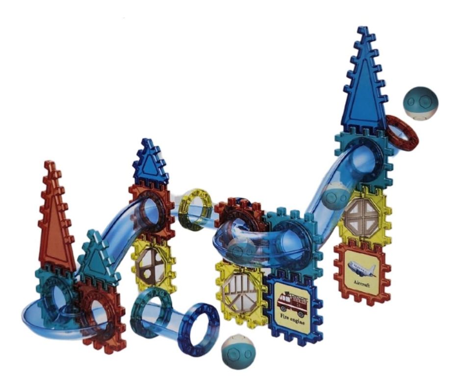 Set De Construccion Tobogan Carrera De Bolitas 44 Piezas-0