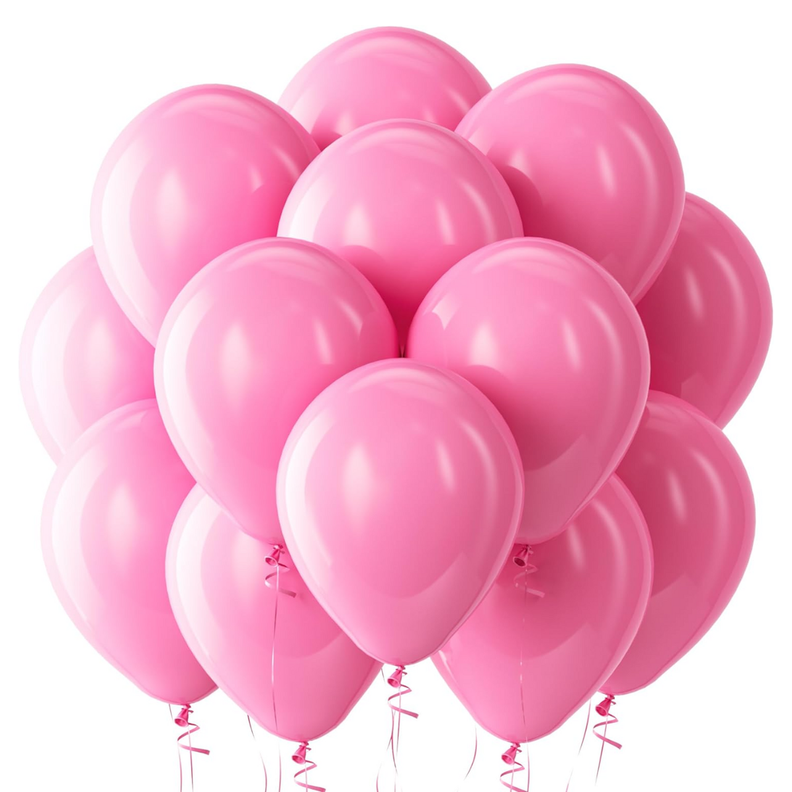 Globos Color Rosado 100 Unidades Tamaño 25 Cm-0