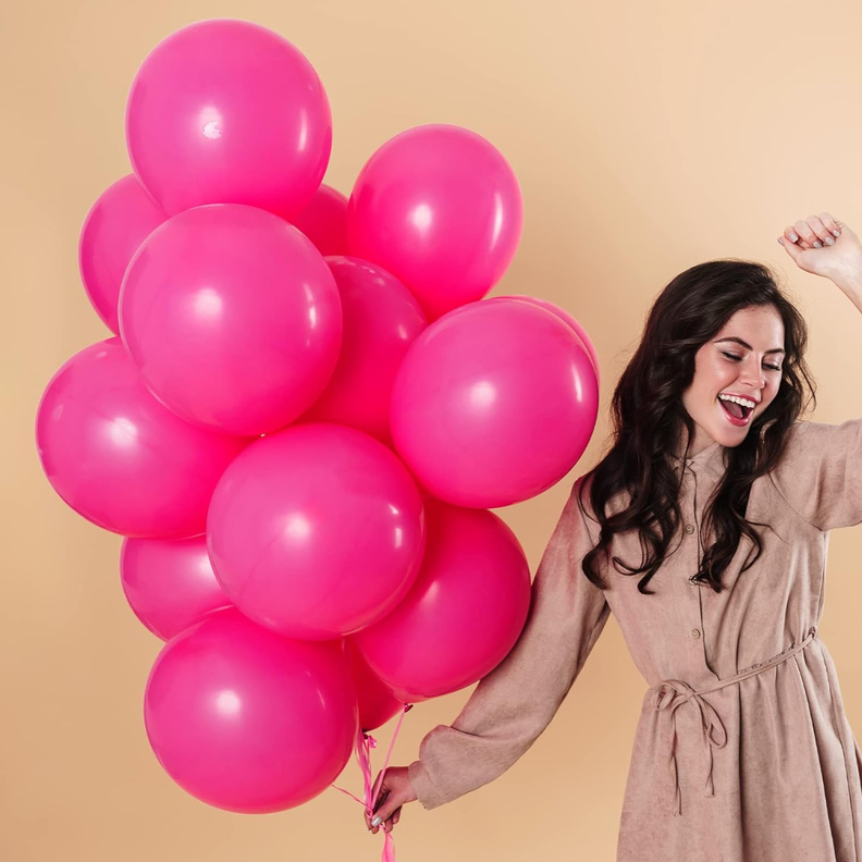 Globos Color Rosado 100 Unidades Tamaño 25 Cm-2