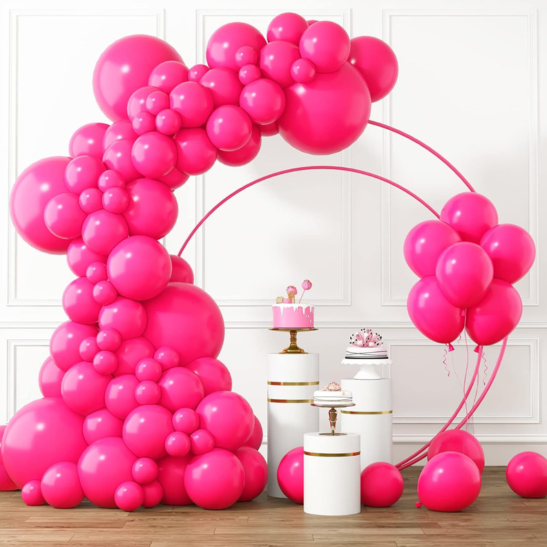 Globos Color Rosado 100 Unidades Tamaño 25 Cm-7