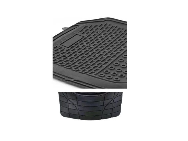 Alfombra De Goma Cubre Piso Para Auto Universal Set 4 Piezas-2