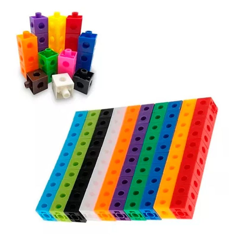 100 Cubos De Encaje Unifix - Matemáticas - Método Singapur