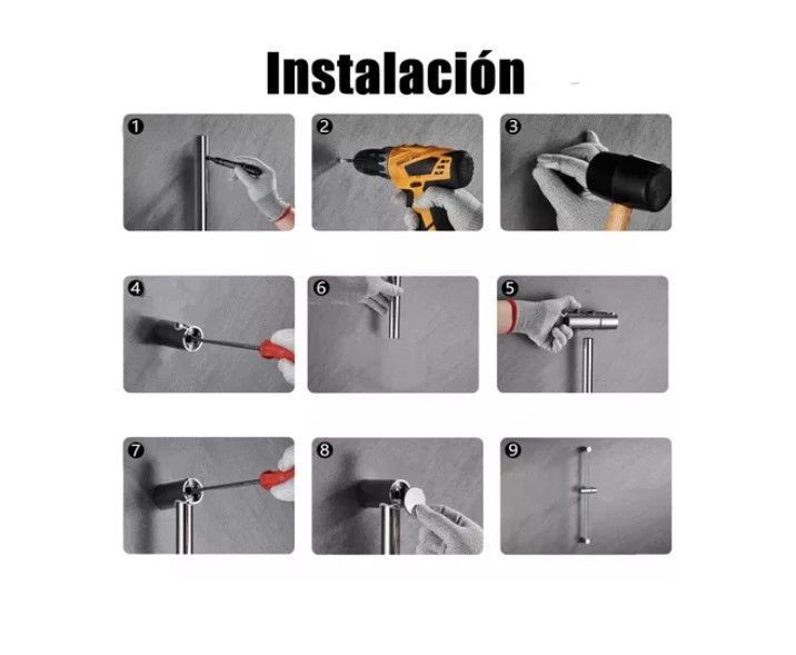 Barra Soporte Para Ducha Telefono Deslizante Adaptable-2