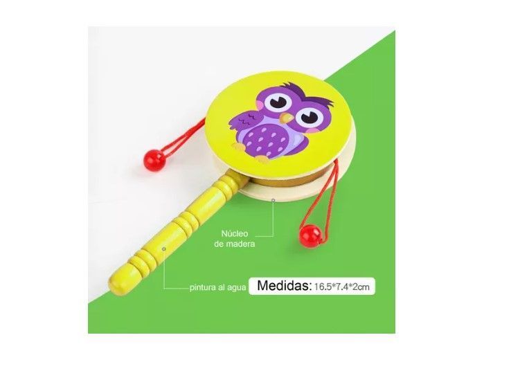 Set 8 Instrumento Musicales Montessori Madera Para Niños-7