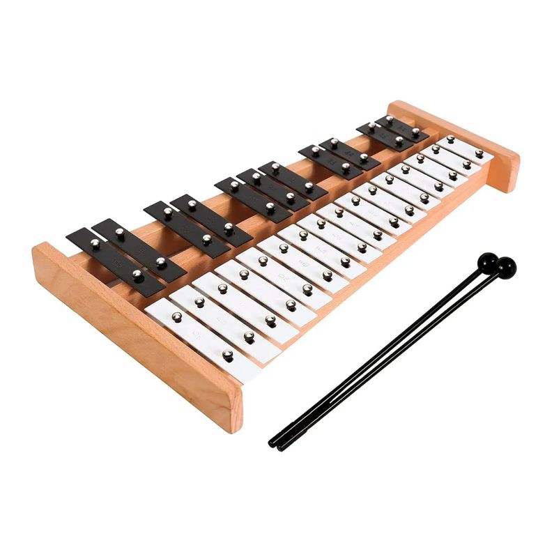 Xilofono 27 Notas Base Madera Y Metal Metalofono Educativo
