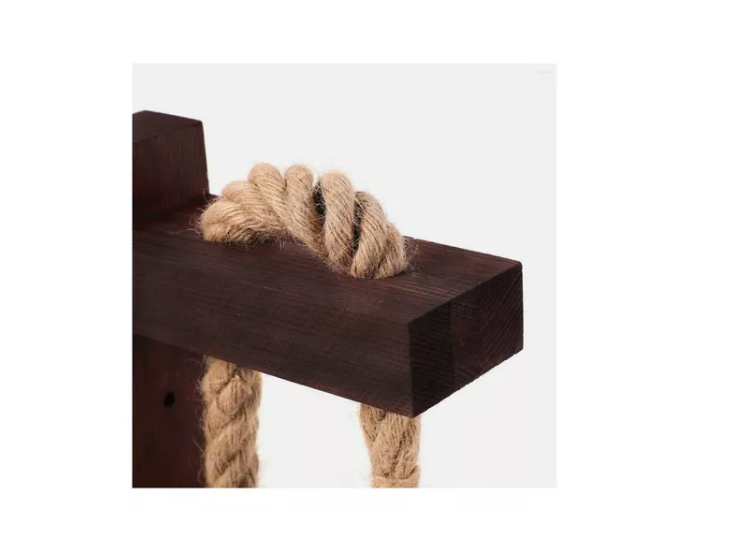 Lampara De Pared Madera Vintage Lámparas Rustica Retro Soga-1