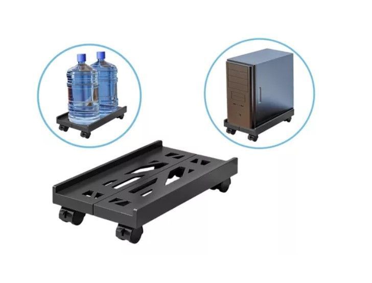 Base/soporte De Cpu Expandible Retráctil Con Ruedas Y Freno-3