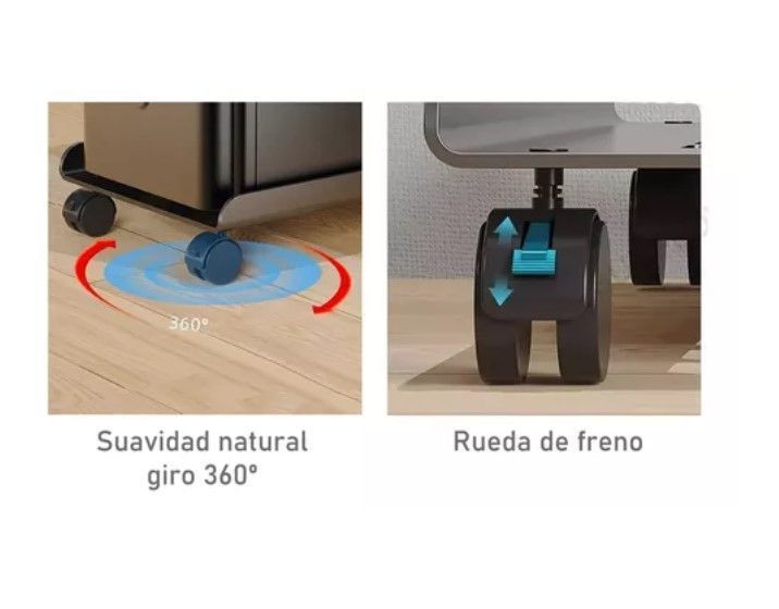 Base/soporte De Cpu Expandible Retráctil Con Ruedas Y Freno-5