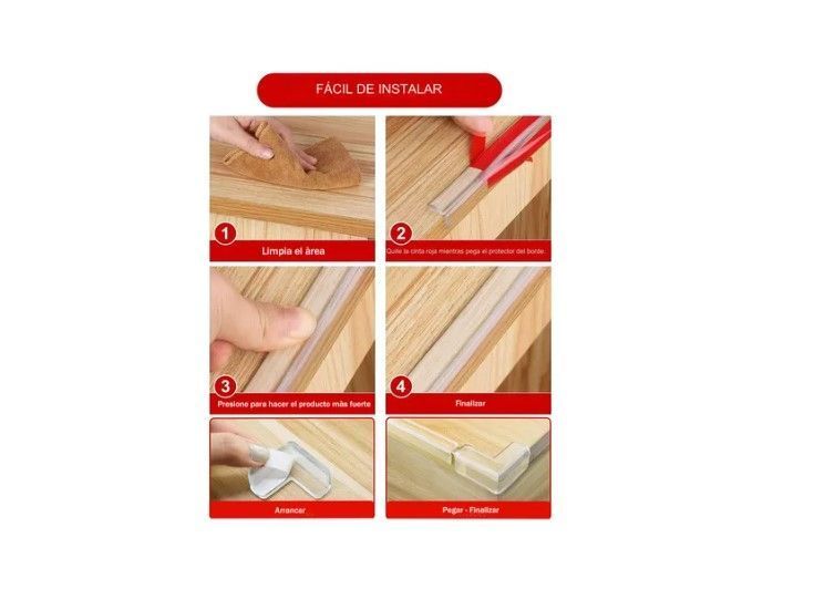 Protector Transparente Borde Esquina Para Mesa Muebles 6mtrs-7