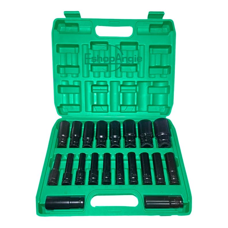 Juego Dados Largos De Impacto 8 - 32mm 20 Piezas