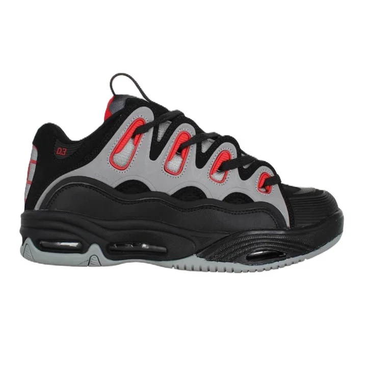 Zapatillas Osiris D3 OG para – Negro, Gris y Rojo-0