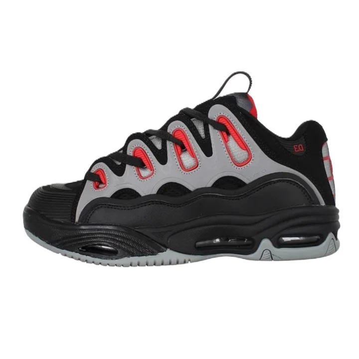 Zapatillas Osiris D3 OG para – Negro, Gris y Rojo-1