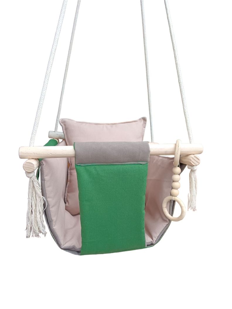 Columpio Ergonómico de Algodón, modelo Colcha Musgo hasta 35 kilos-1