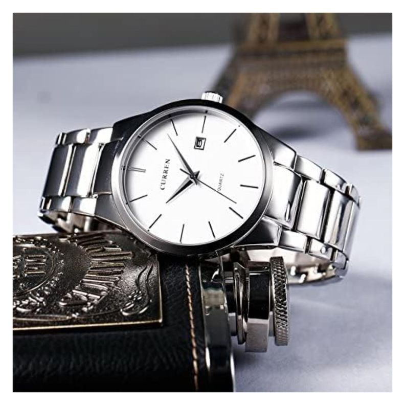 Reloj Curren KREa101902 8106 Cuarzo Plata-3