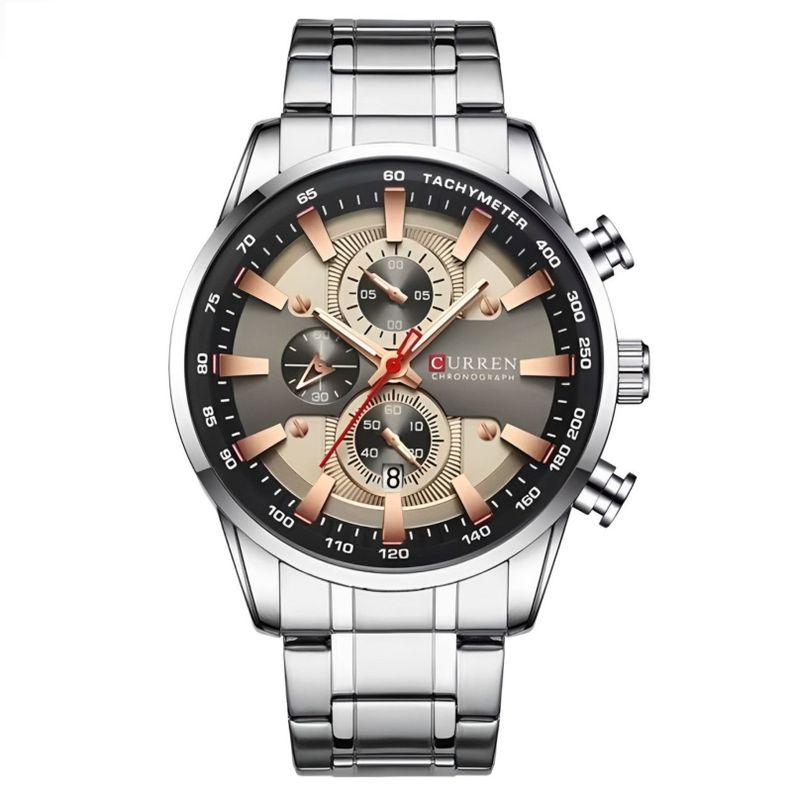 Reloj Curren KREc971912 8351 Cuarzo Plata