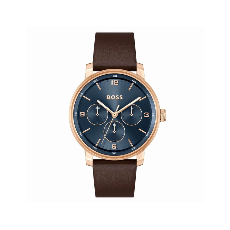Reloj Boss 1514126 Café Hombre Quartz-0
