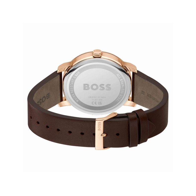 Reloj Boss 1514126 Café Hombre Quartz-3