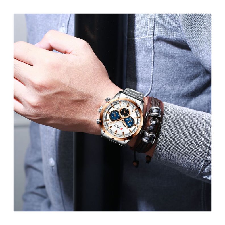 Reloj Curren KREC762002 Cuarzo Plata-4