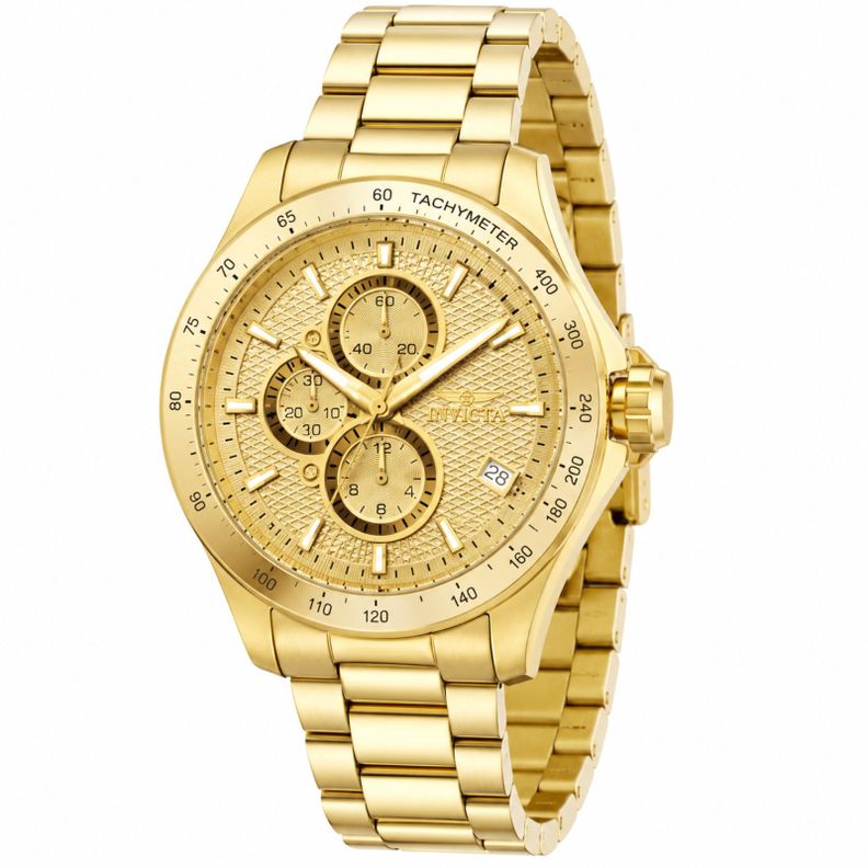 Reloj Invicta 50106 Hombre Quartz Dorado