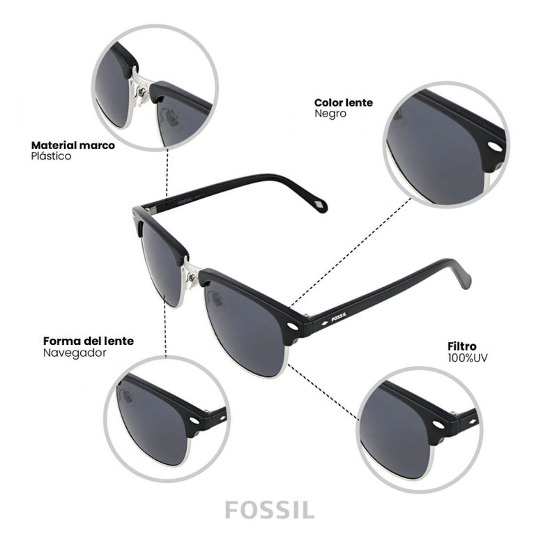 Lentes de Sol Fossil X80079 Outlook Hombre-4