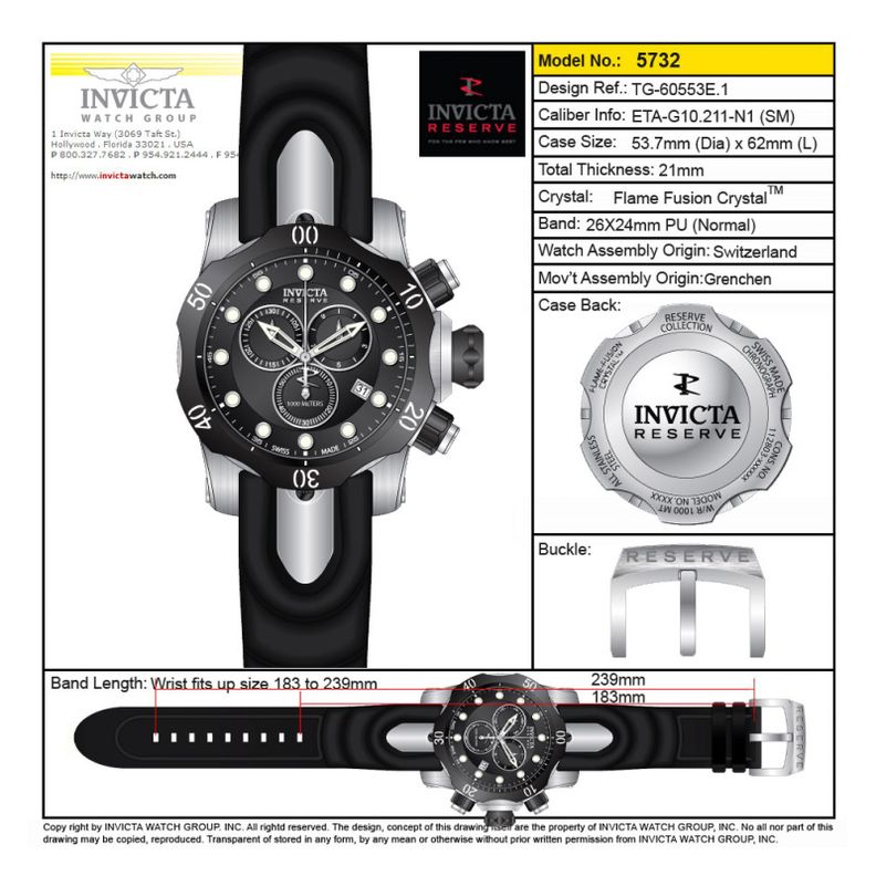 Reloj Invicta 5732 Hombre Quartz-2