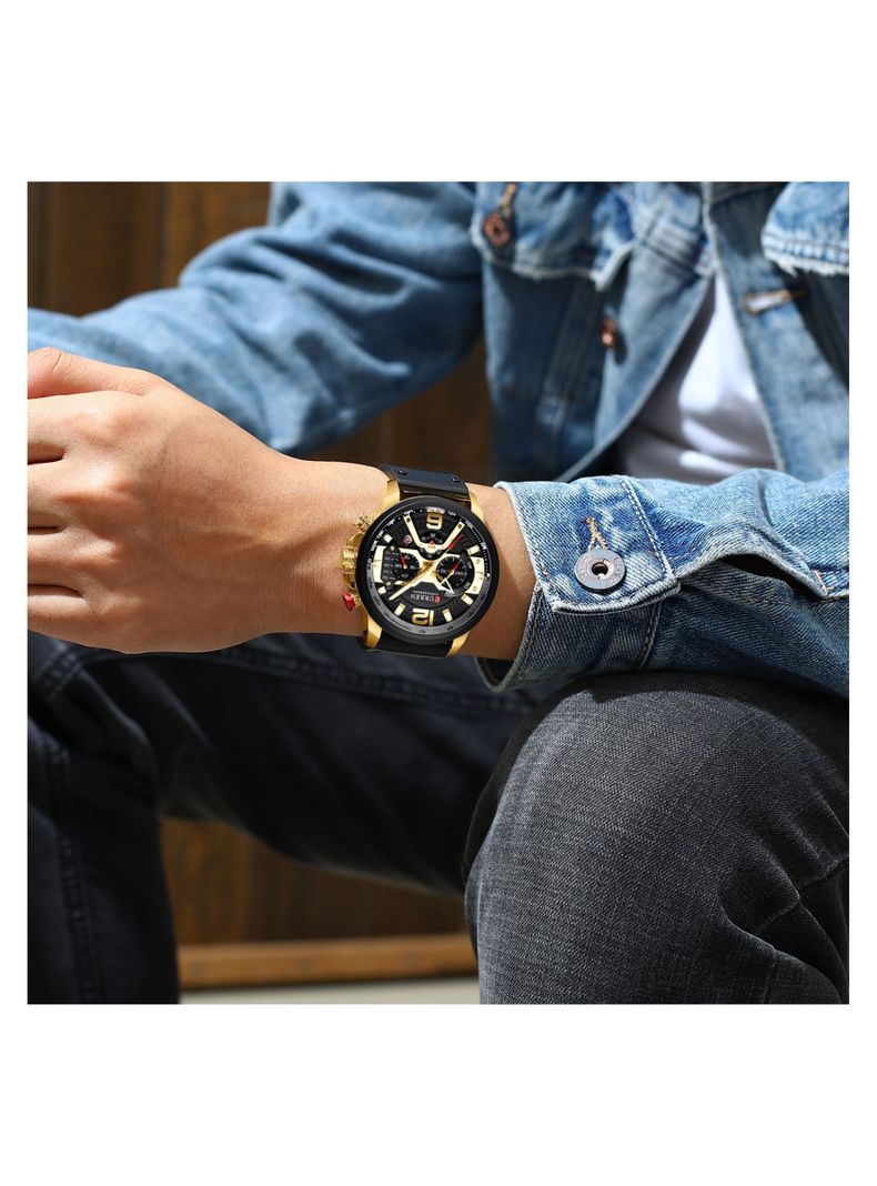 Reloj Curren KREC57180101 Quartz Hombre Dorado-1