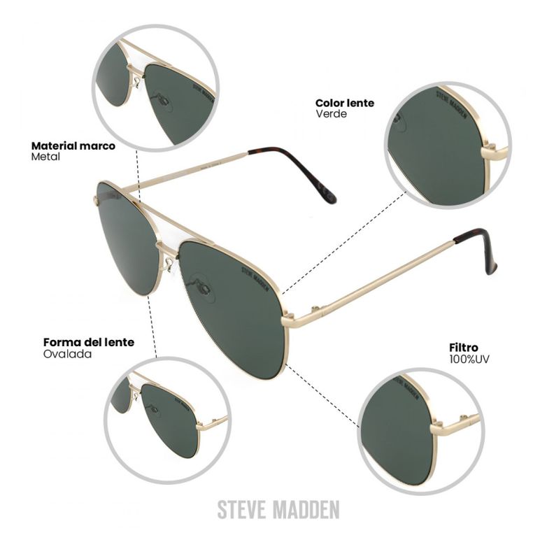 Lentes de Sol Steve Madden X17093 Outlook Unisex-2