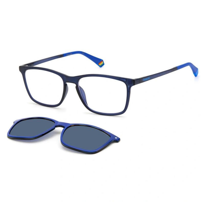 Lentes De Sol De Hombre Polaroid With Clip Azul