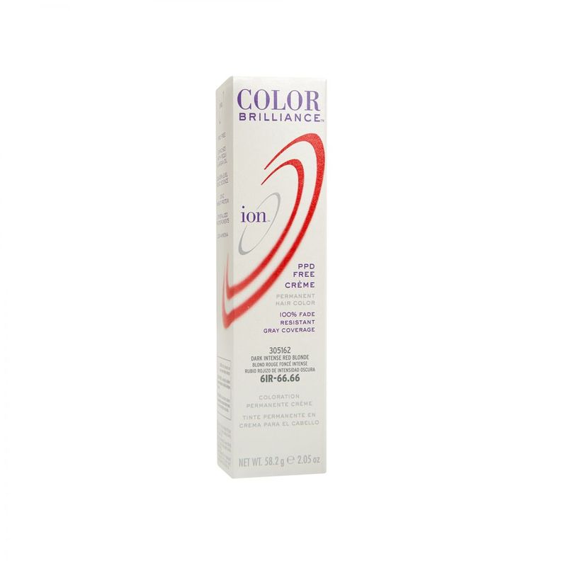 Tinte Permanente En Crema Ion Rubio rojizo de intensidad oscura 6IR
