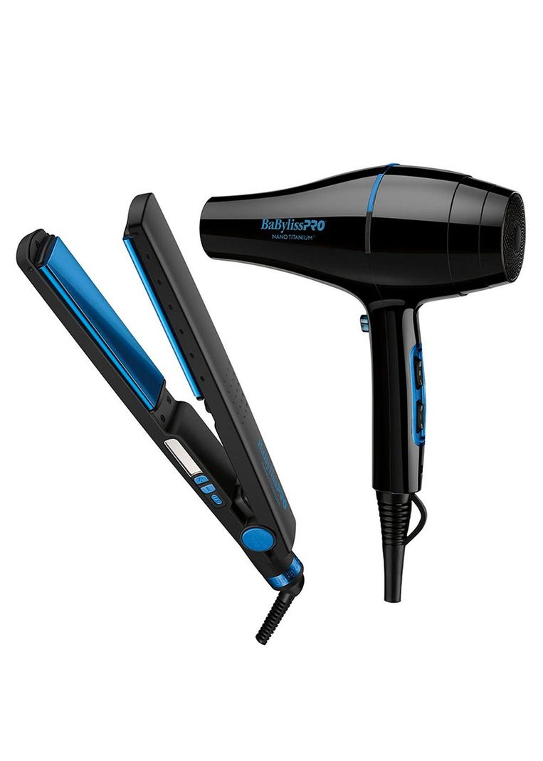 Kit plancha 32mm y secador 2000w negro Babyliss Pro-0