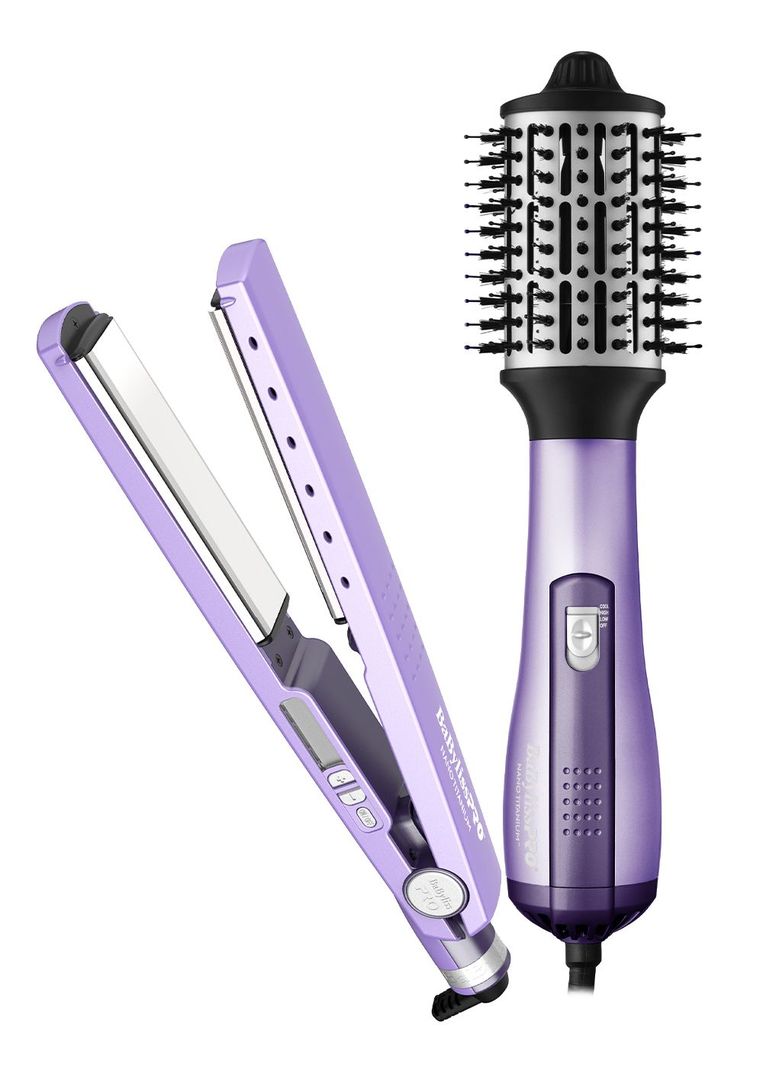 Kit Plancha y Cepillo secador BabylissPro Lavanda-0