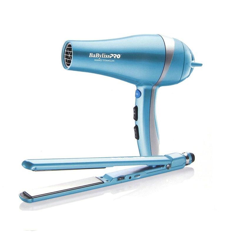 Kit plancha 25mm y secador 1850w celeste Babylisspro-0