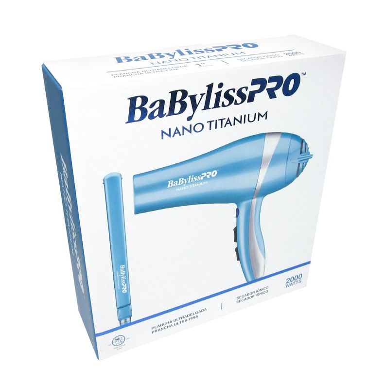 Kit plancha 25mm y secador 1850w celeste Babylisspro-1