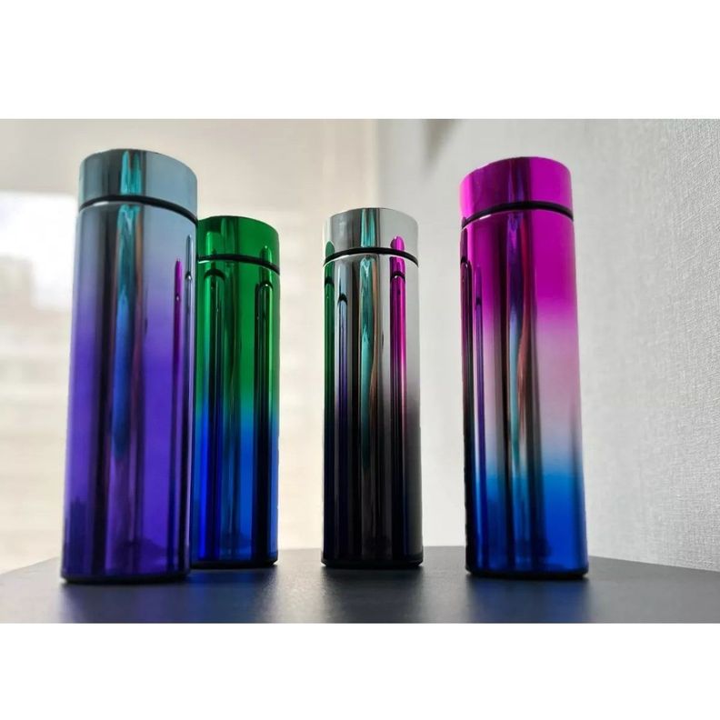 Vaso Termico Portatil Led 500 Ml Celeste/Morado-2