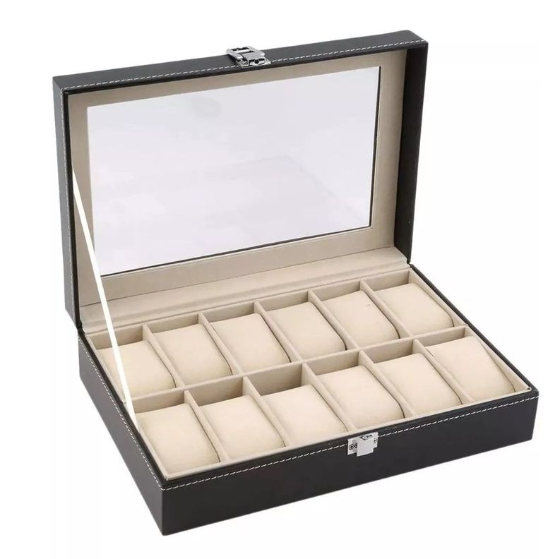 Caja Organizador De Relojes Estuche  12 piezas-0